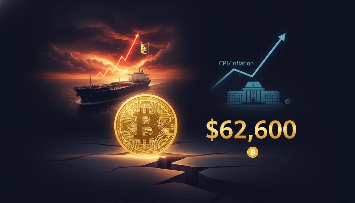 Oil Shock and Inflation Fears Test Bitcoin’s $62,600 Support