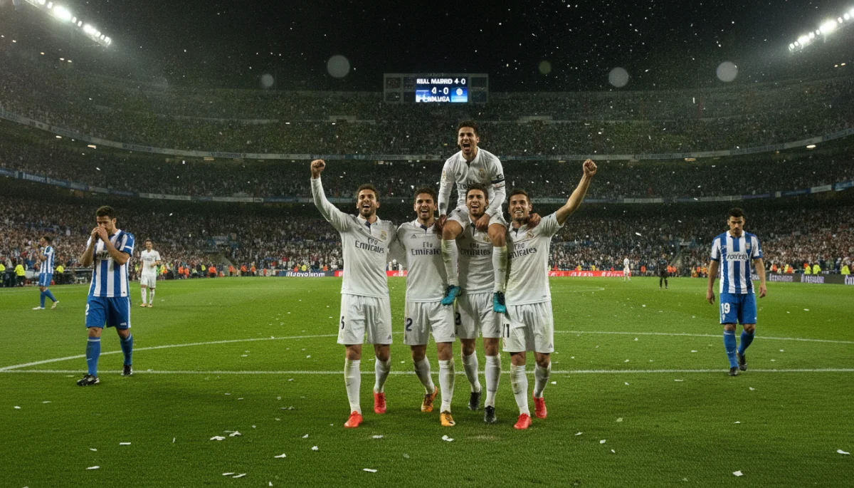 Real Madrid’s Four-Goal show Over Malaga