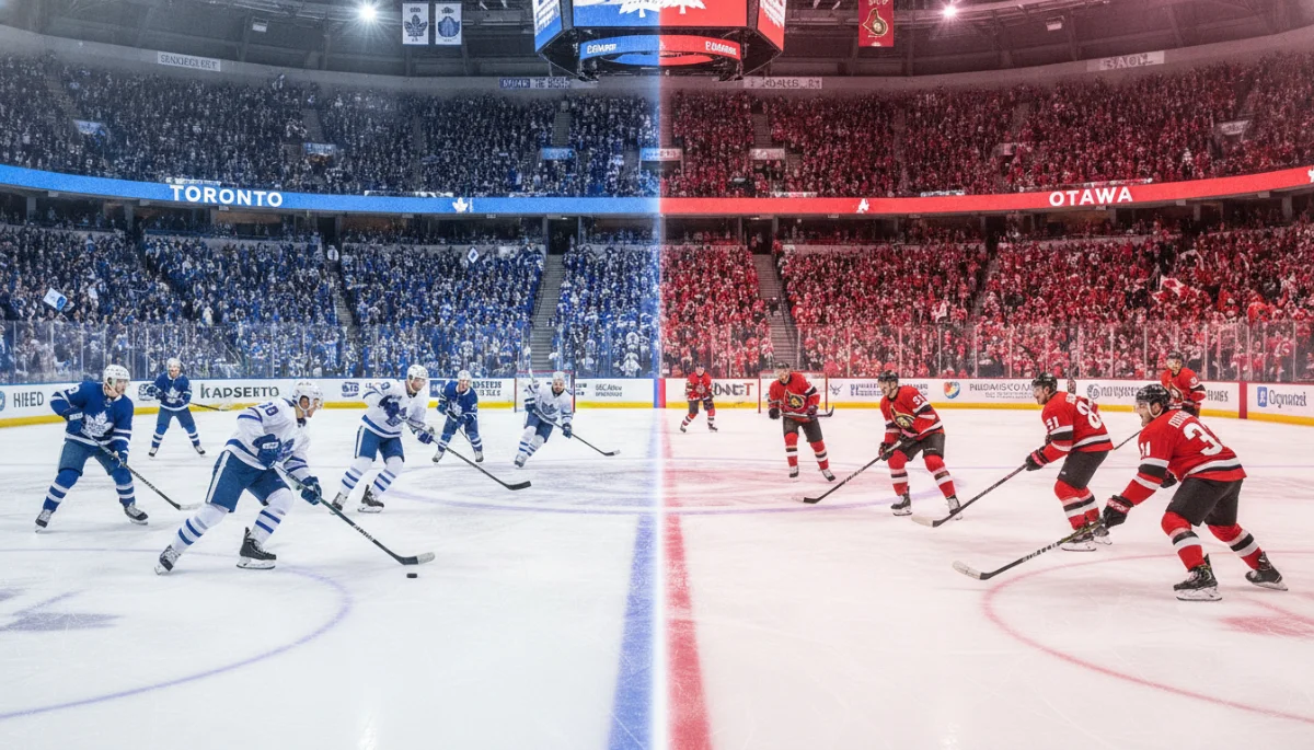Split-Squad Rivalry Creates a Two-City Hockey Night